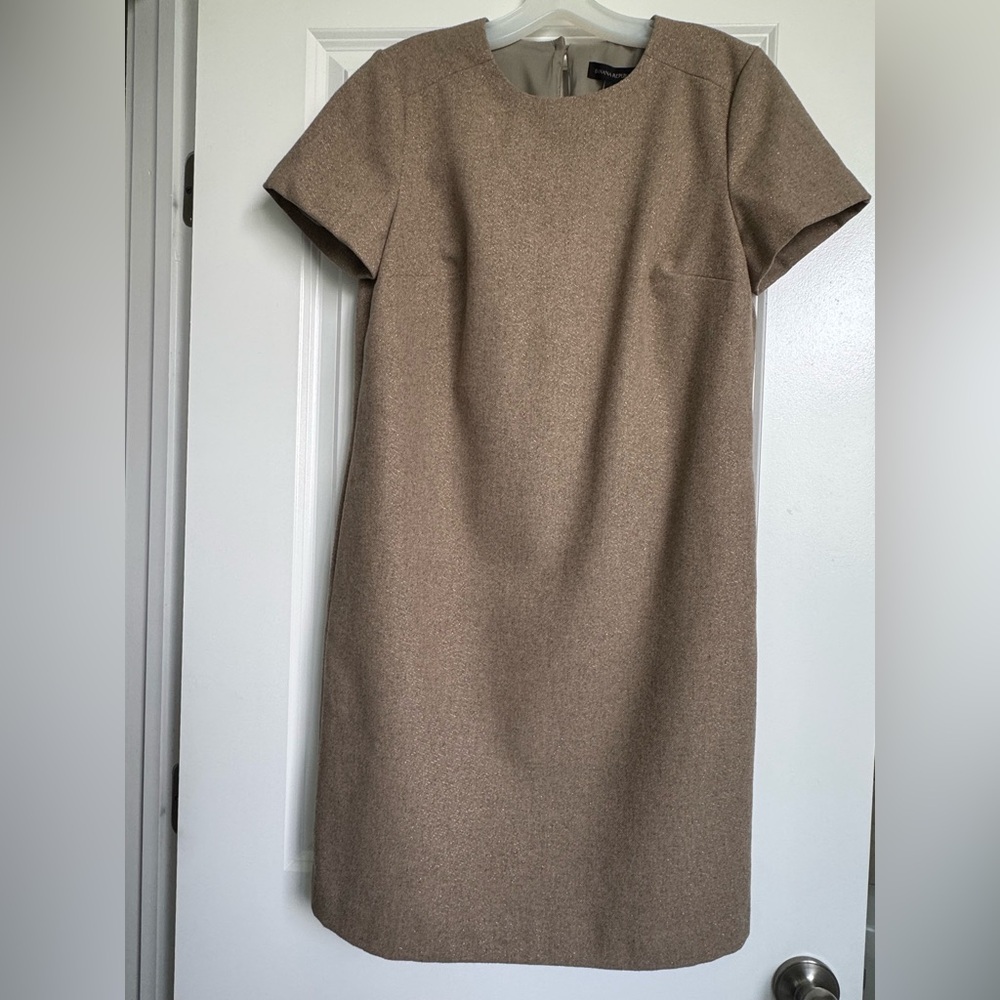 Elegant Tan Mini Dress